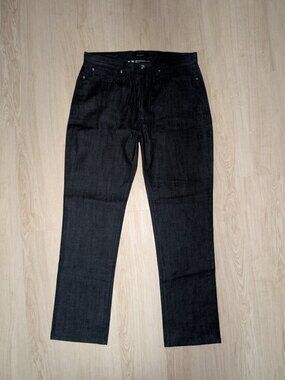 Sean John Y2K Dark Wash Raw Denim Rigid Baggy Streetwear Jeans 36